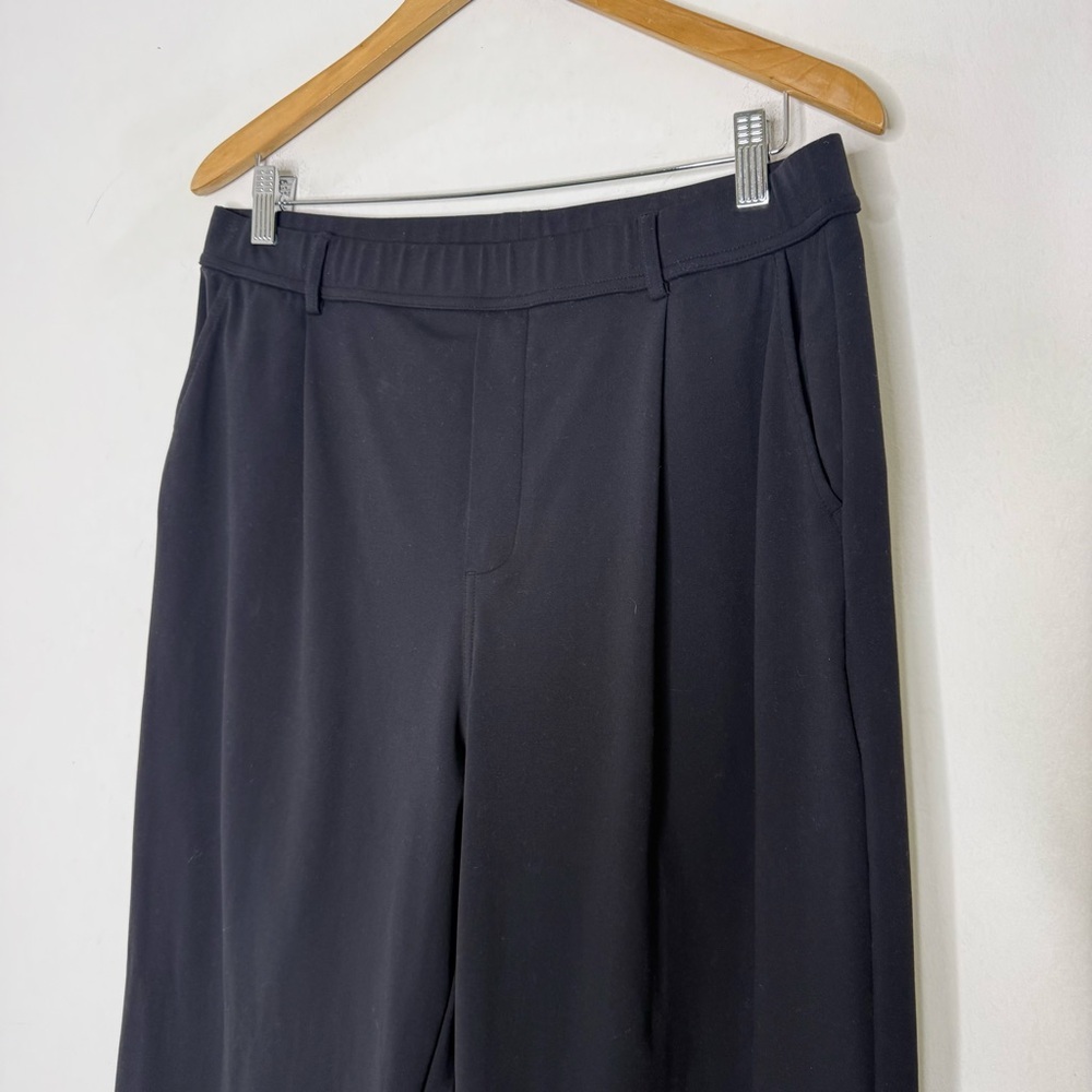 Halara Black Wide-Leg Pull-On Pants XL Regular Stretch High-Rise - Picture 5 of 7